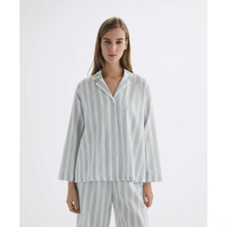 Oysho4 : Oysho grey striped sleepwear