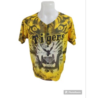 เสื้อยืดกีฬาเบสบอลแบรนด์ Mizuno Team Tigers Size M มือ2