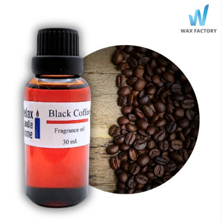 หัวน้ำหอมแท้ กลิ่นกาแฟดำคั่วเข้ม Black coffee Fragrance oil เกรดพรีเมียม สำหรับเทียนเเละเครื่องหอม 30ml/100ml-