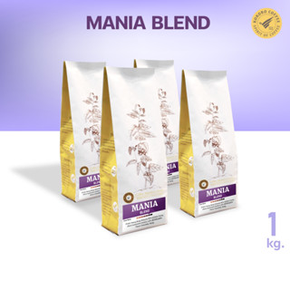 Mania Blend [Medium Roast] เมล็ดกาแฟ กาแฟเบลนด์ คั่วกลาง ชงร้อน ชงเย็น [ 1kg. ] kokoro coffee กาแฟ พรีเมียม