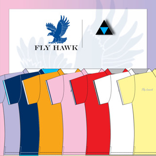 เสื้อโปโลหญิงสีพื้น FLY HAWK FLYHAWK รุ่น A393 ของแท้ 100%