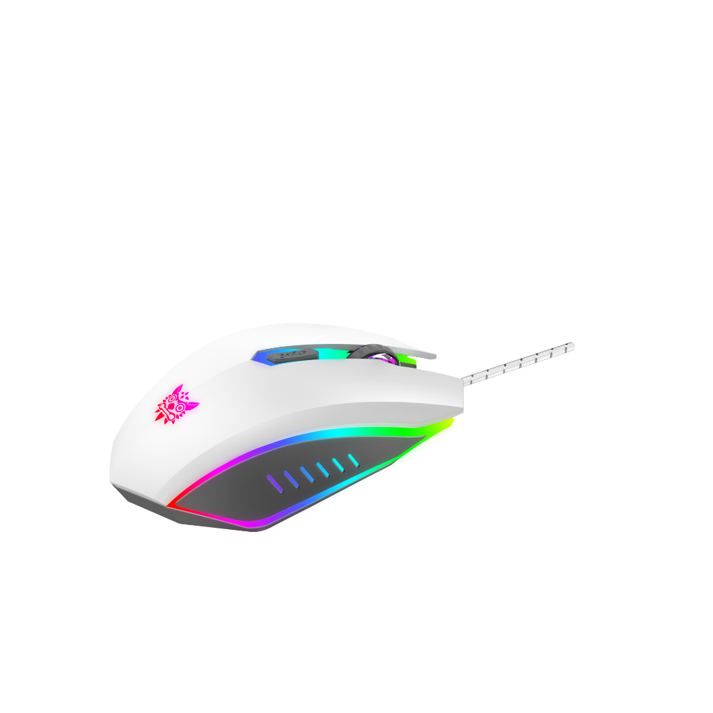 Onikuma KAME Gaming Mouse เมาส์เกมมิ่ง ออฟติคอล ความแม่นยำสูงปรับ DPI 1200 - 7200 มีแสงไฟ RGB