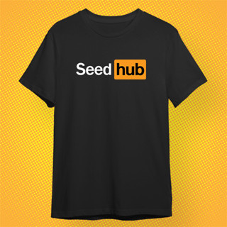 เสื้อยืดสีดำ Seed Hub เสื้อกวนตีน เสื้อยืดสีขาว