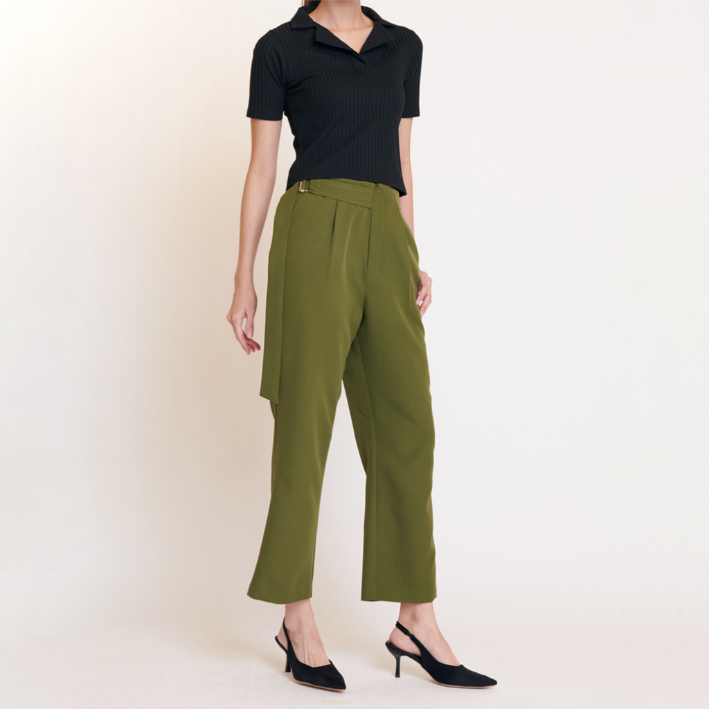 Khaki Bros. - Hight Waist Pants - กางเกงขายาวสำหรับผู้หญิง - KL23B004