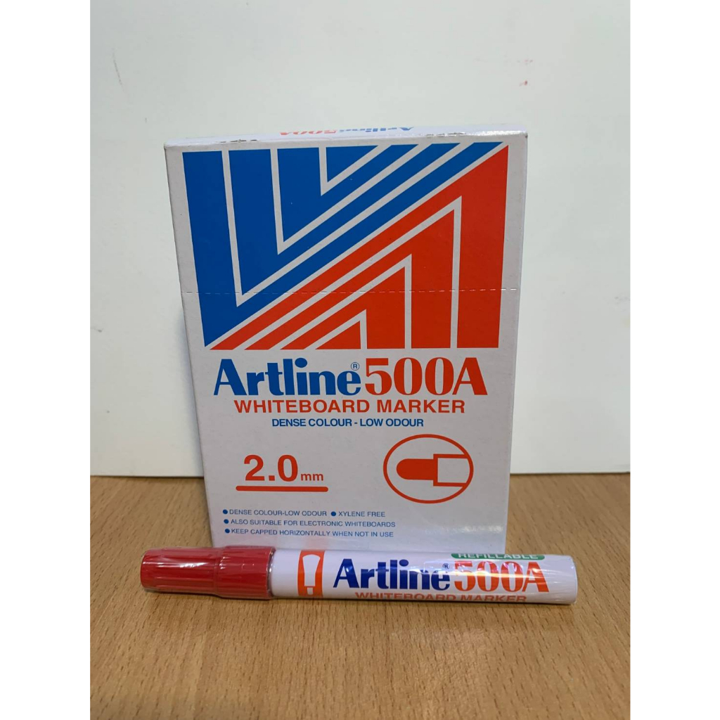 ปากกา ไวท์บอร์ด Artline 500A หัว 2.0 แพ๊ค 12 ด้าม/กล่อง แพ็คละสี มี 4 สี สีดำ / สีแดง / สีน้ำเงิน / สีเขียว - รูปที่ 2