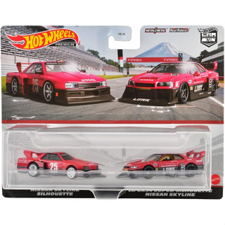 รถเหล็ก HOTWHEELS PREMIUM ของแท้ 2 Pack Nissan Skyline Silhouette /LB-ER34 Super Silhouette Nissan Skyline (HKF49)