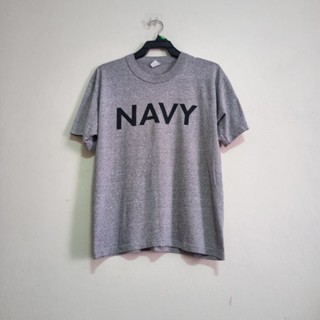 เสื้อยืดวินเทจ navy ตะเข็บเดี่ยว รุ่นเก่าไซล์ M