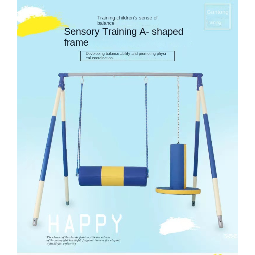 ★-☀อุปกรณ์ฝึกความรู้สึกครบชุด a-frame แกว่งถังแนวตั้งเด็กปฐมวัยช่วยสอนบ้านห้องโถงtoys