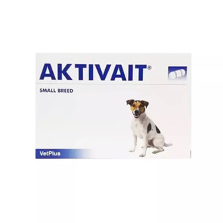 Aktivait small dog วิตามินบำรุงสุนัขแก่ บำรุงสมอง 1 กล่อง 60 เม็ด