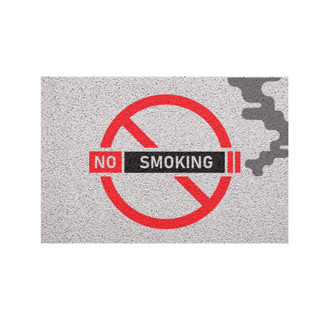 [ MT01-00000034 ]  พรม พรมเช็ดเท้า พรมดักฝุ่น ลาย no smoking ขนาด 40x60 ซม