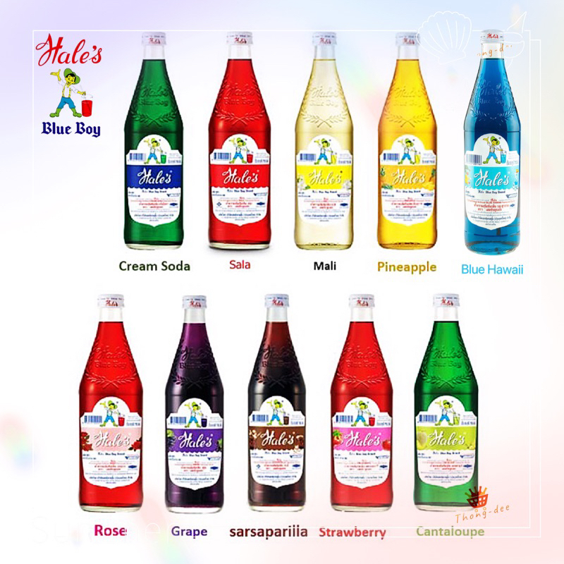 เฮลซ์บลูบอย น้ำหวานเข้มข้น Hale's Blue Boy มี 10 รสชาติ FLAVOURED SYRUP (สั่งได้ 6 ขวด/ออเดอร์)