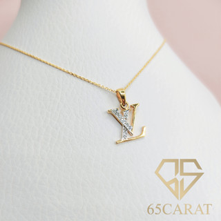 65Carat - จี้เพชรแท้ เพชรเบลเยี่ยม น้ำ100 เพชร 0.05กะรัต ทองคำแท้9K{37.5%}  J02