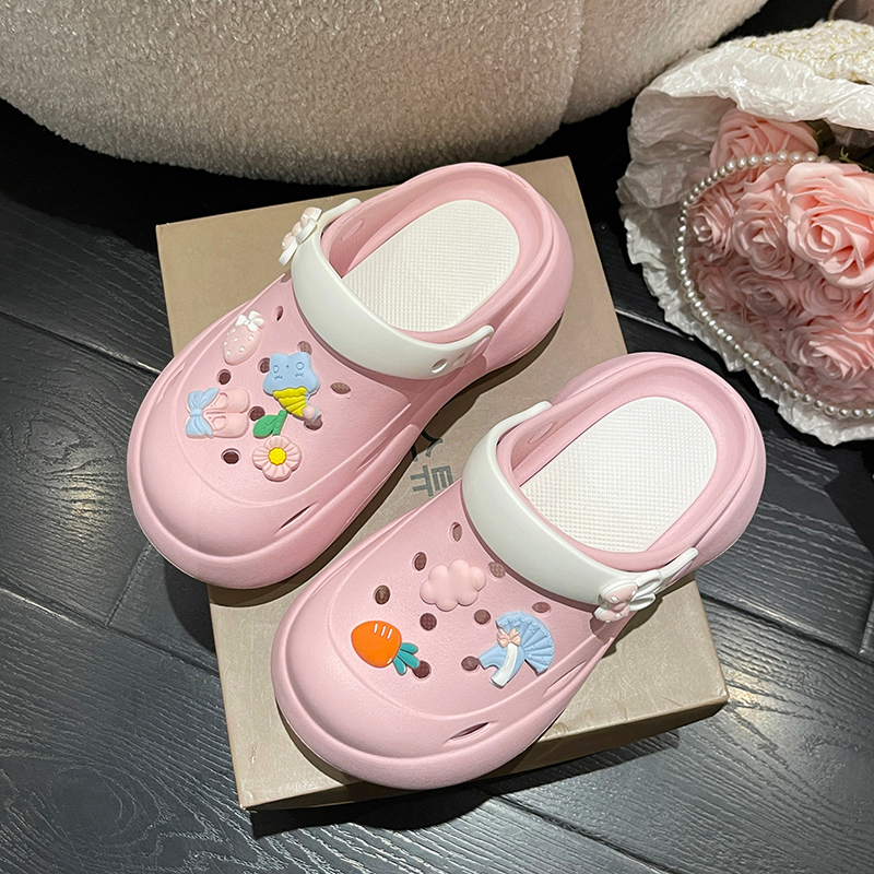 Jukoy พร้อมส่ง🧸รองเท้าหัวโต สีพาทเทลหวานละมุนดูดีลุคลูกคุณ แถมตัวติดน่ารักมาก พื้นนุ่ม ใส่สบายสาวๆควรมีไว้น้าา🌟