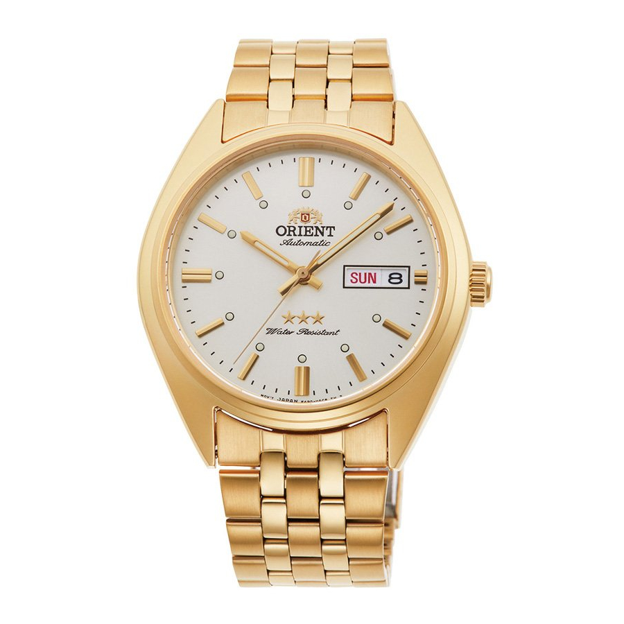 [ผ่อนเดือนละ 529]🎁ORIENT นาฬิกาข้อมือผู้ชาย สายสแตนเลส รุ่น AB0E05S - สีทอง ของแท้ 100% ประกัน 1 ปี