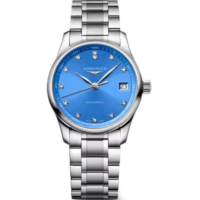 (สินค้าพร้อมส่ง) นาฬิกา​ Longines รุ่น​ Master Collection Blue Diamond Automatic รหัส​ L23574986 ของแท้ป้าย​ KINGPOWER