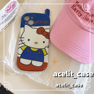 ❤️ส่งของขวัญ❤️ เคสไอโฟน 11 12 13 14 Pro Max HelloKitty การ์ตูน แฟชั่น ความนิยม สาวน่ารักหัวใจ Case for iPhone สไตล์วรรณศ