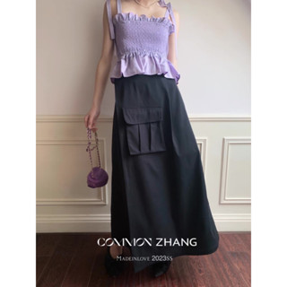 กระโปรงยาวคาร์โก้ BIG POCKET WRAPPED CARGO SKIRTS