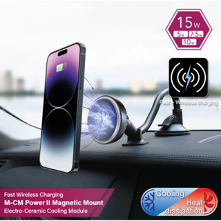 Capdase M-CM Power II Ceramic Cooling Fast Wireless Charging Magnetic Car Mount Gooseneck Arm 300mm