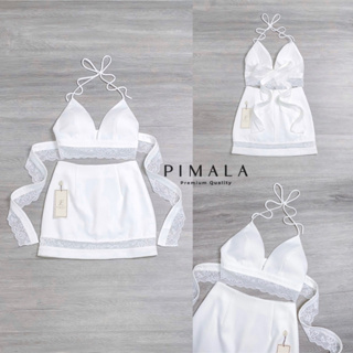 Pimala:SETเสื้อ+กระโปรง เซ็ทเสื้อสายเดี่ยวผูกคอ(*สอบถามสต๊อกก่อนกดสั่งน๊า)