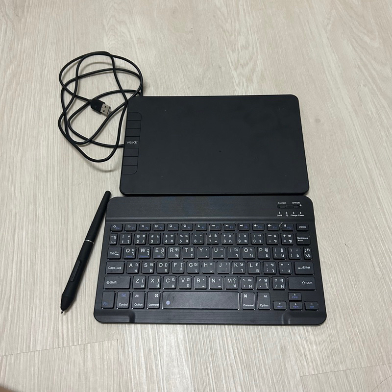 เม้าส์ปากกา+คีย์บอร์ดบลูทูธ VEIKK VK640 แท็บเล็ตปากกาขนาด 6x4 นิ้ว รองรับ Android/Windows/Mac (มือสอ