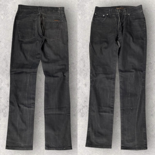 NUDIE SLIM JIM DRY BLACK COATED