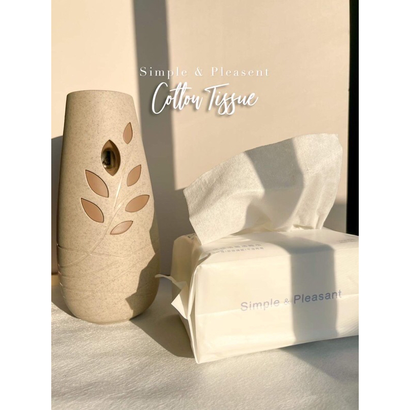 ทิสชู่เช็ดหน้า ทิสชู่ผ้าฝ้าย Simple&Pleasant Premium Cotton Tissue 100%