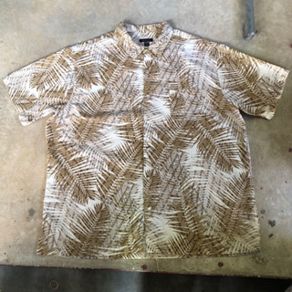 เสื้อฮาวาย Vtg.Hawaii Shirt VAN HEUSEN MADE IN EGYPT Sz.XXL 100% POLYESTER