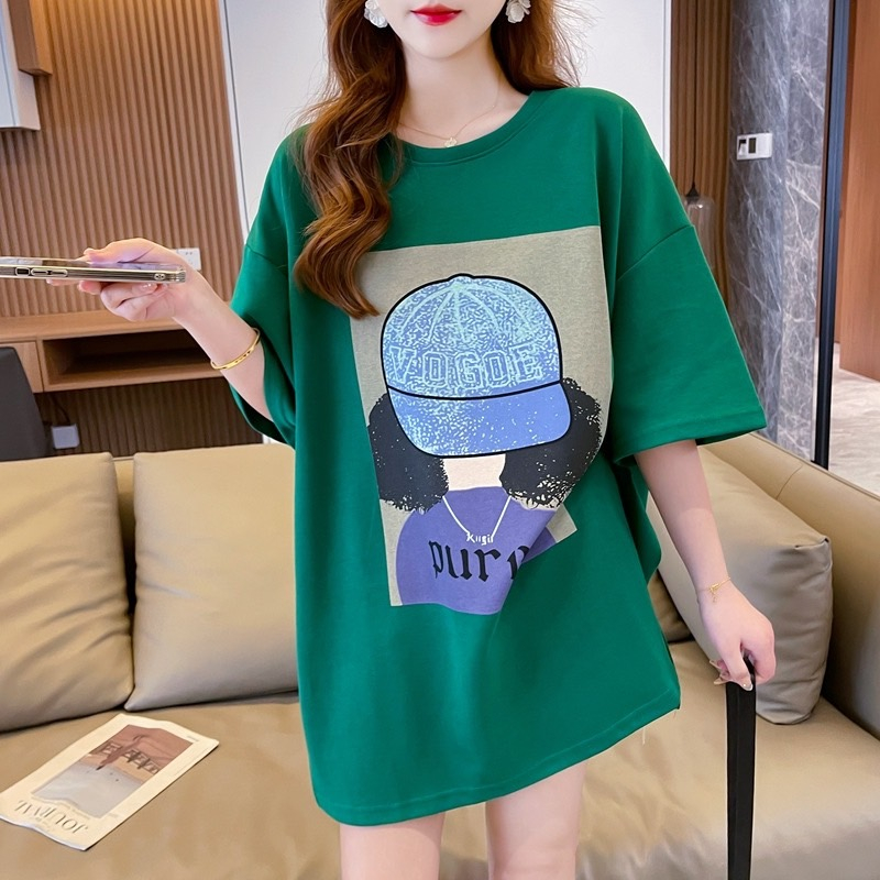 เสื้อแขนสั้น Oversize (อก 48-64 นิ้ว) คอกลม งานสกรีน ผ้าCotton สวยตรงปก พร้อมส่งในไทย A30
