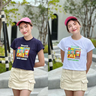สลิมฟิต ป้าย Qotton Land ลายเบอเกอร์🍔