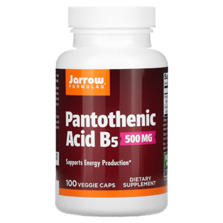 (พร้อมส่ง) Jarrow Formulas Pantothenic Acid B5 500 mg 100 Veggie Caps