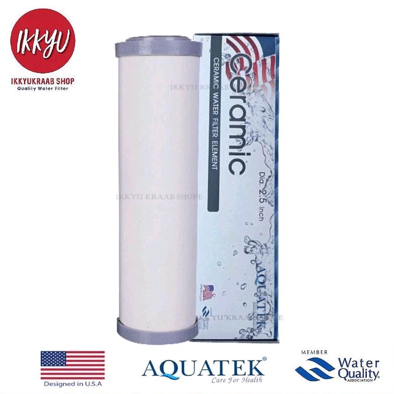 ไส้กรอง Ceramic Aquatek 10 นิ้ว เซรามิคอ้วน เส้นผ่าศูนย์กลาง 2.5 Cm