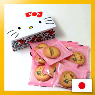 【ส่งตรงจากญี่ปุ่น】(ผลิตในญี่ปุ่น) คุกกี้ดีบุก พิมพ์ลาย Hello Kitty Sanrio