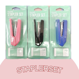 STAPLER SET เครื่องเย็บกระดาษ No.10 NUVO Make Me Happy 0272 รุ่นแถมลวดเย็บ