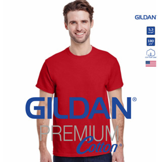 GILDAN® พรีเมี่ยม เสื้อยืดแขนสั้น - แดง 40C