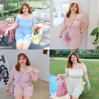 Scottie Playsuit 🍒🥖✋🏻จั้มสูทสาวอวบ