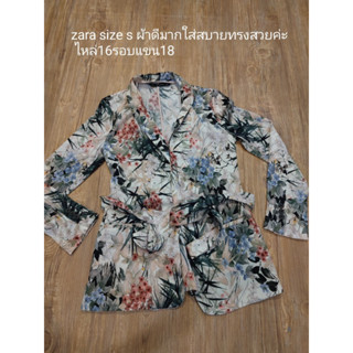 เบลเซอร์ zara size s ทรงสวยมากก ผ้าไม่หนา