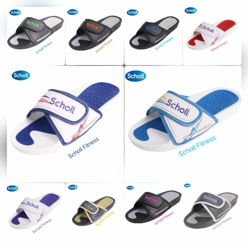 รองเท้าแตะแบบสวมชายหญิง สกอลล์ Scholl รุ่น Fitness Deluxe 3.0 ส่งของทุกวัน มี 10 สีให้เลือก