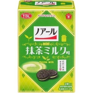 บิสกิตโกโก้ ไส้ครีมชาเขียวนม YBC Noir Mini Matcha Milk  Biscuit นัวร์ มินิ บิสกิต ชาเขียว ขนาดพอดีคำ (42gx2ถุง)