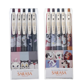 เซตปากกา Sarasa Clip 5แท่ง Disney Cat &amp; Dog