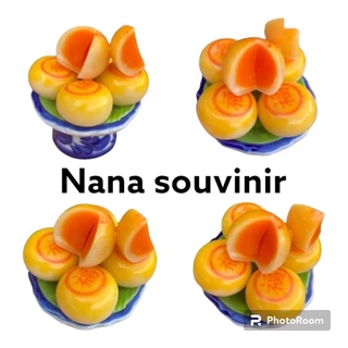 พานดินปั้น​ ผลไม้มงคล​ ถวายพระพิฆเนศ สินค้าพร้อมส่ง สินค้าตรงปก