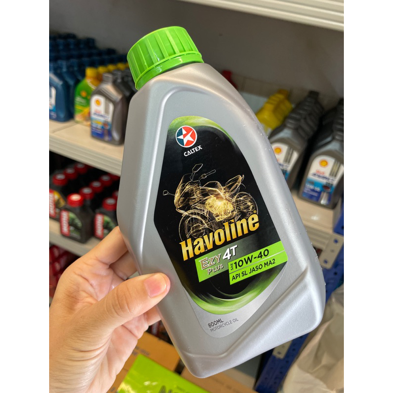 น้ำมันเครื่อง CALTEX Havoline 10w40 ขนาด 0.8 ฝาเขียว