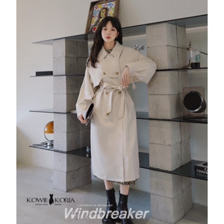 Kowie Coats ( 2018 ) Creamy Coat โค้ทยาวสีขาวครีม price 1790฿ พร้อมส่ง