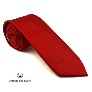 Giorgio Del Sarto Necktie Orange 7.5 cm Fabric Texture เนคไทสีส้มมีเท็กเจอร์