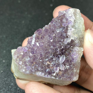 AM61 ผลึก อเมทิสต์ ( Amethyst ) ตรงปก หินสีม่วง หินมงคล หินสี หินธรรมชาติ แร่ ควอตซ์ quartz ของสะสม หินนำโชค หินเสริมดวง