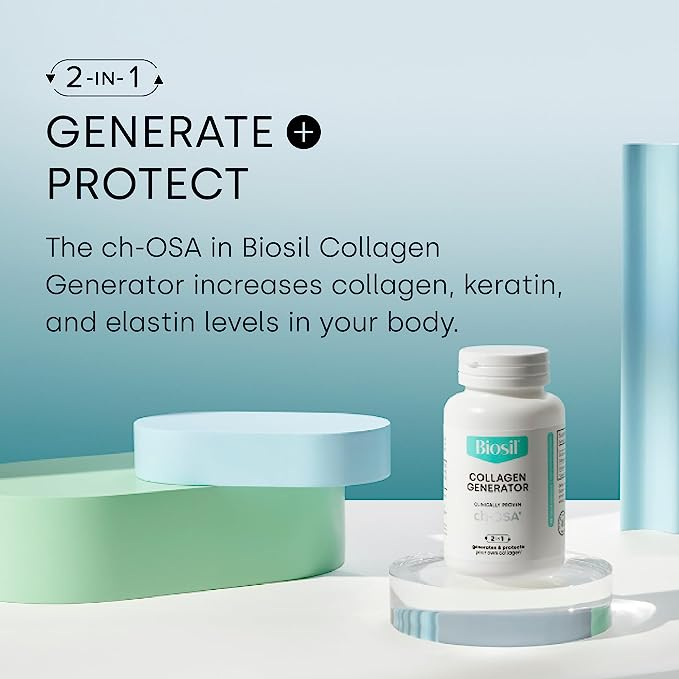 สินค้าพร้อมส่ง* สุขภาพผิว ผม เล็บ BioSil, Advanced Collagen Generator & ch-OSA