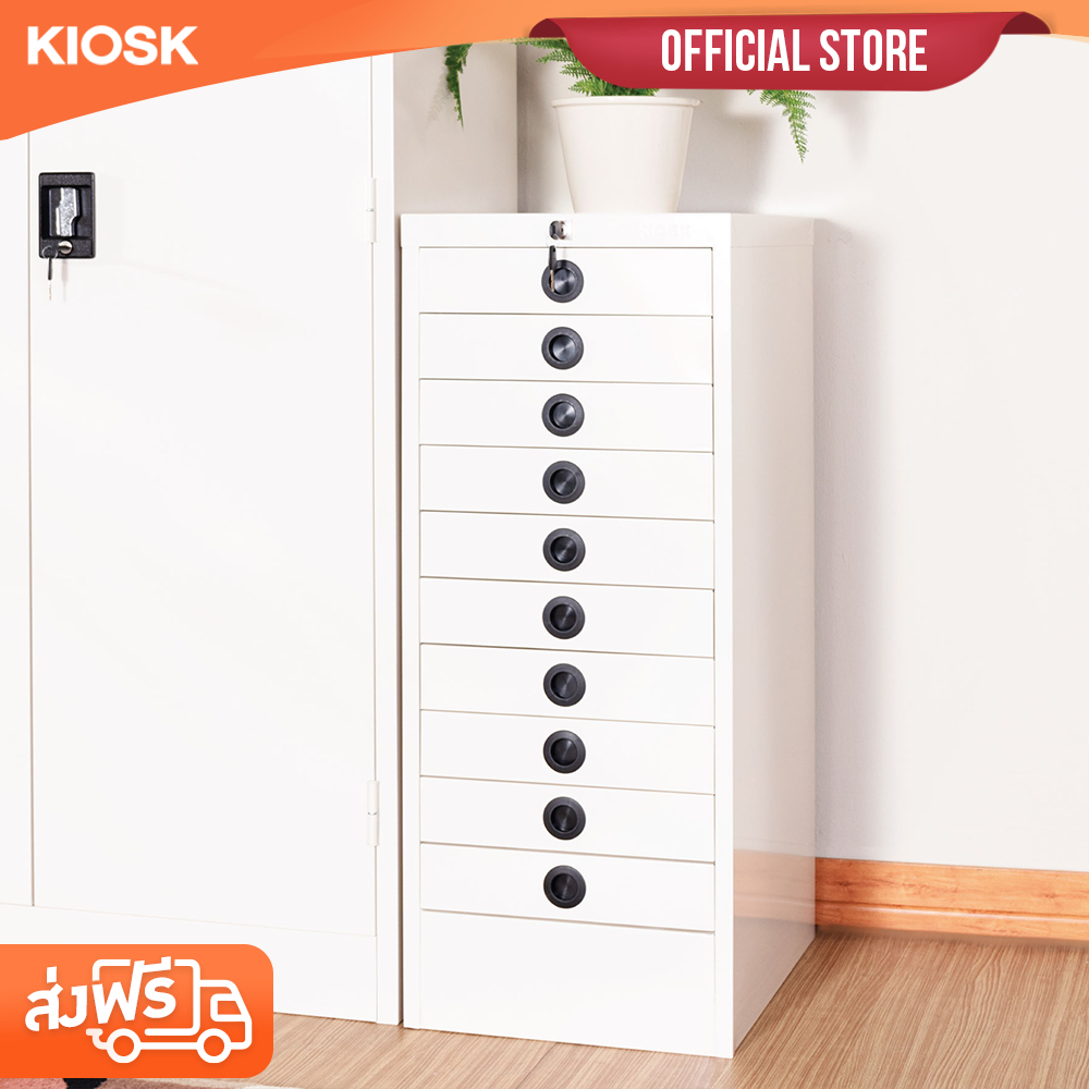 [จัดส่งพร้อมติดตั้งฟรี] KIOSK ตู้เหล็กเก็บเอกสาร VIO 10 ลิ้นชัก