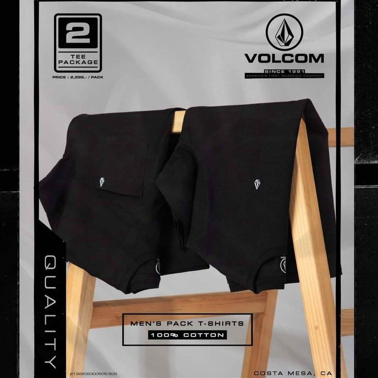 Volcom เสื้อยืด1 แถม 1 SET SOLID MULTI