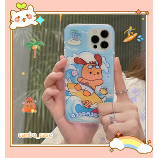 🎁ส่งของขวัญ🎁เคสไอโฟน สำหรับ 11 14 for iPhone Case 13 12 Pro Max ลูกสุนัข ฤดูร้อน ชายหาด กันกระแทก เคสนิ่ม เคสโทรศัพท์