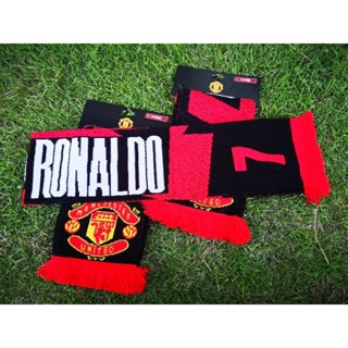 หายากมาก! ​ ผ้าพันคอCR7​ ⚽พร้อมส่ง⚽ แท้ ป้ายUK ห้ามพลาด!! มือ1manchester united Christiano ronaldo scarf- red- unisex