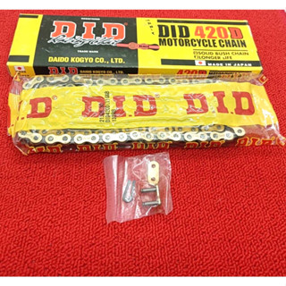 โซ่ DID420 สีทอง+ข้อต่อโซ๋  DIDสีทอง132ข้อ  โซ่DID420D สีทอง KR SER  LS DASH